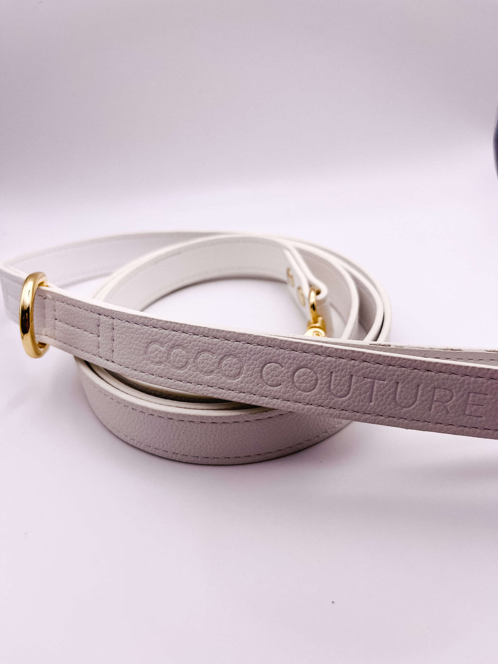 Vegan Lightweight Leather Dog Lead (White) – by Coco Couture
