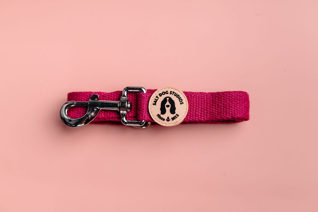 Organic Magenta Pink Hemp Dog Lead