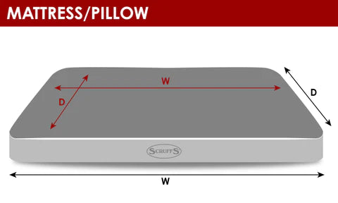 Hilton Memory Foam Orthopaedic Dog Bed / Dog Mattress (Burgundy, Brown, Grey) by Scruffs